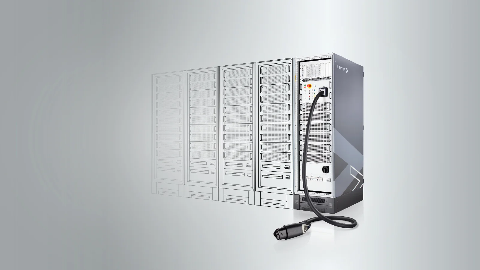 vCTS.performance Master Rack with four Extension Racks vCTS.performance