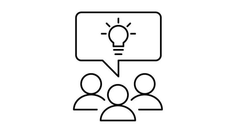 ______canoe-quick-tips_neu.9631592118899573162.5479559750990314939.jpg Icon showing three people with a speech bubble containing a light bulb.