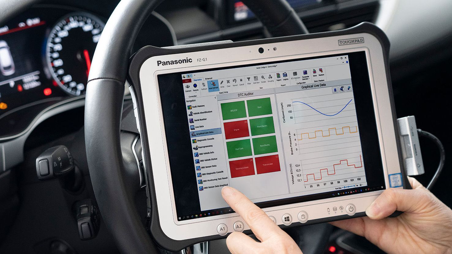 Easily read and evaluate the OBDonUDS data from the vehicle Easily read and evaluate the OBDonUDS data from the vehicle
