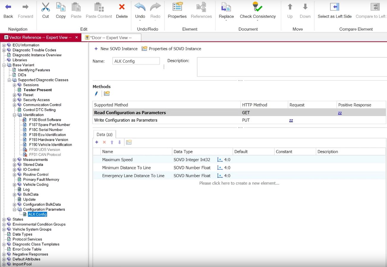 SOVD authoring with CANdelaStudio | Diagnostic instance view: Focus on SOVD-relevant data