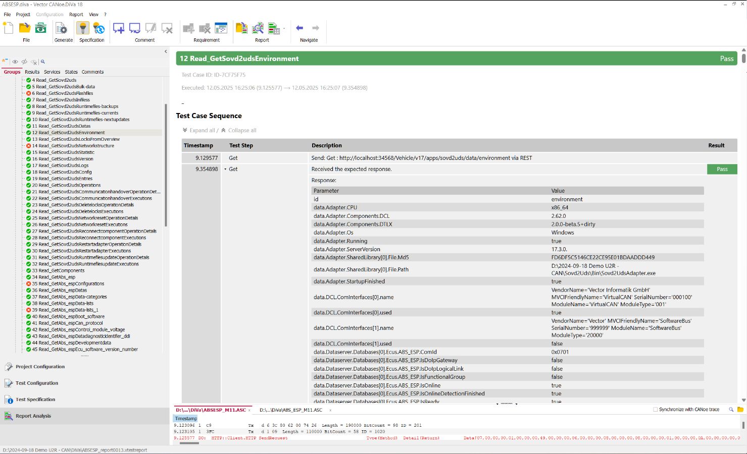CANoe.DiVa: Automated testing and validation of the SOVD API