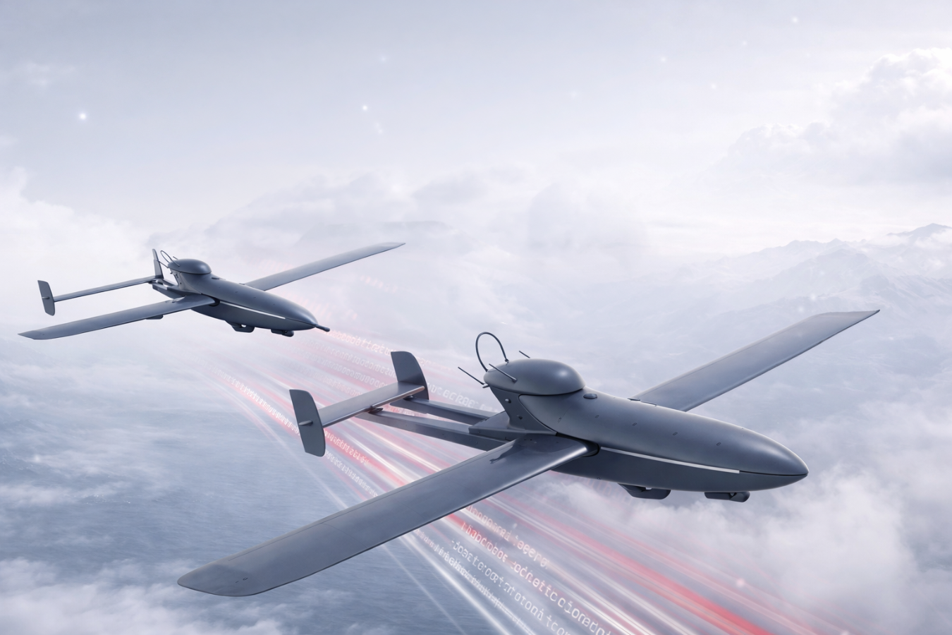 Drohnen_ohne Wolke.png 自律化・コネクテッド化された防衛プラットフォームを実現