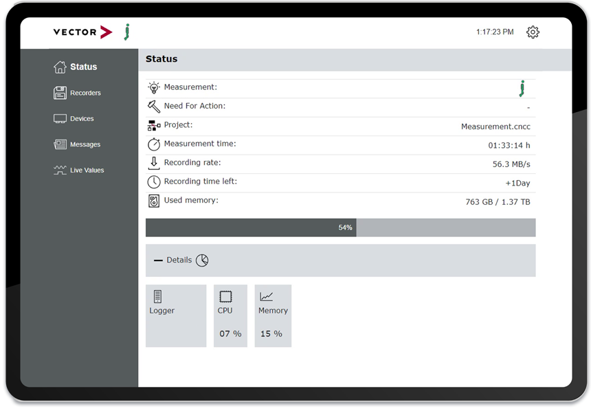 vMeasure log offers a mobile user interface for stand-alone operations Tablet_MobileUI.png