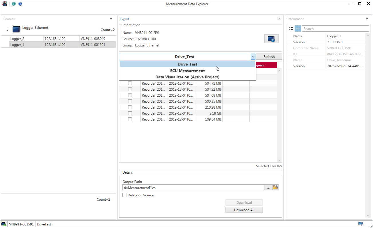 Conveniently download measured data files from any logger hardware within your network vMeasure-log_Measurement-Data-Explorer.png
