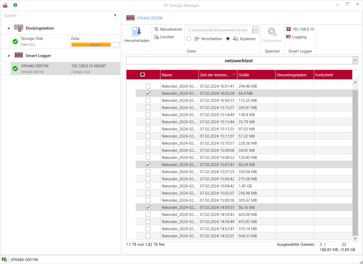 Vector VP Storage Manager
