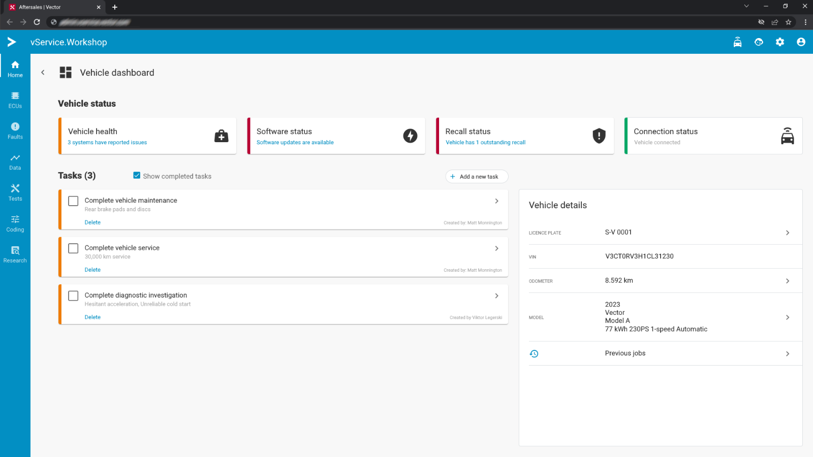 vService.Workshop - Gives you a complete vehicle overview and direct access to all service, maintenance, and repair tasks. 2024_03. vService.Workshop - Job Card.png
