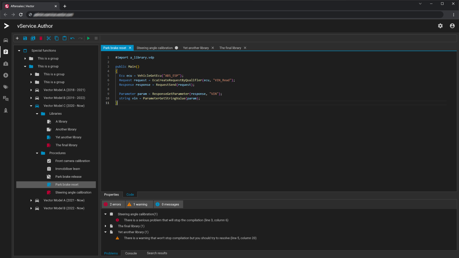 vService.Author - Develop aftersales content with clarity and control. 2024_07. vService.Author - Special Function1.png